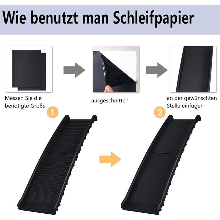 Східці для собак HENGMEI - рампа в багажник авто, 156x40 см, чорний колір