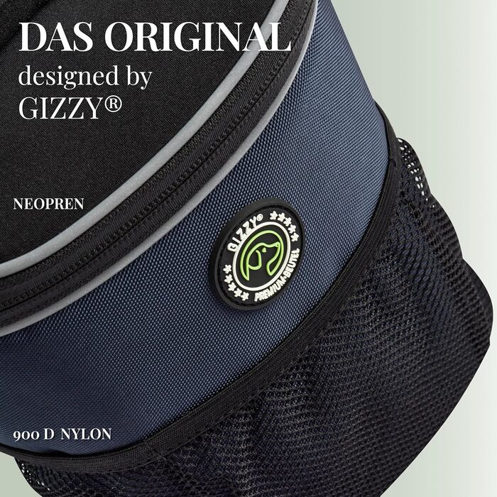 Сумка для ласощів для собак GIZZY® Original з капюшоном від дощу | Сумка для ласощів на одні руки | Ідеальна для дресирування та виховання цуценят | Сумка для прогулянок з собакою [Блакитна] Блакитно-L (з капюшоном)