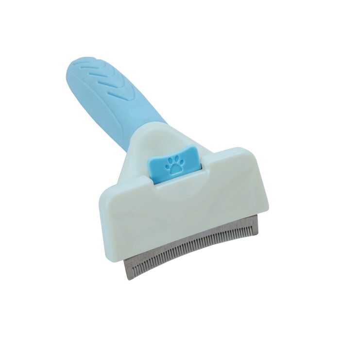 Щітка для собак та котів, для короткої та довгої шерсті, блакитна