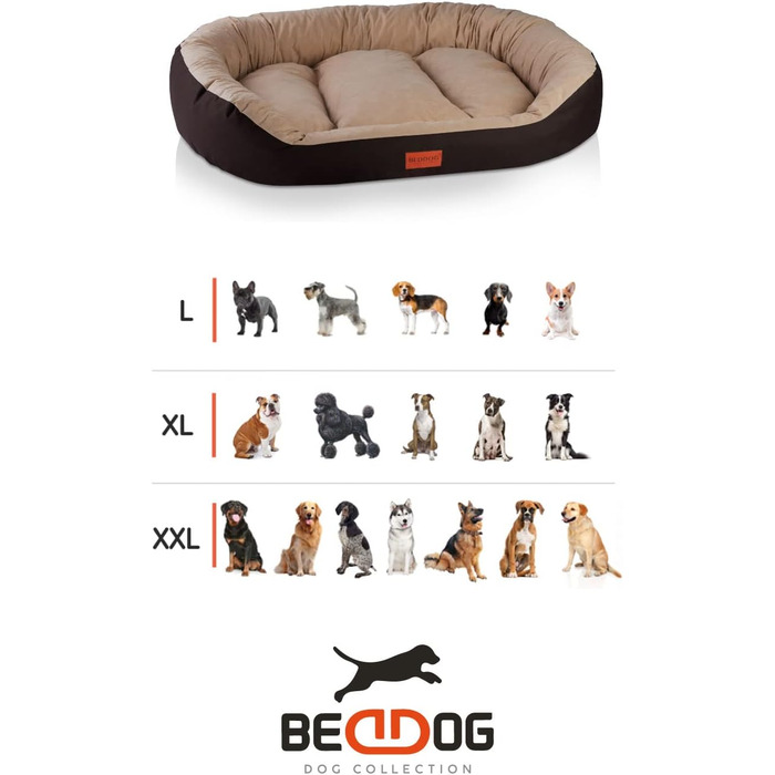 Ліжко для собак середніх порід - BedDog Alicante, MOCCA (85x70x21 см)