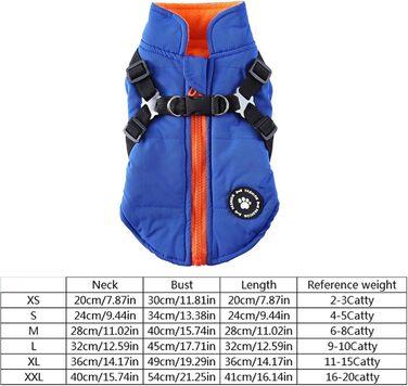 Тепла жилетка для собак, зимовий одяг, флісова жилетка, водонепроникний одяг, на блискавці, для цуценят, маленьких, середніх та великих собак (синій, S)