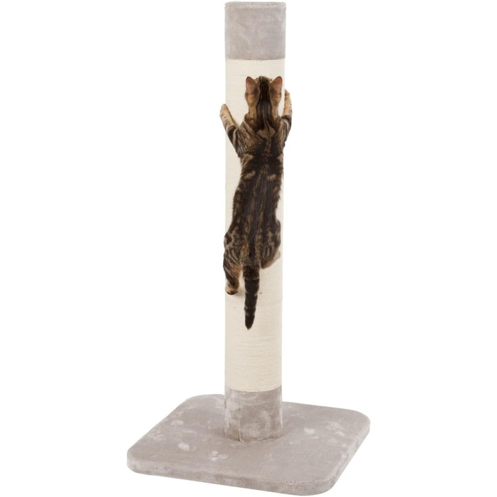 Дряпка для котів Kerbl Opal з джуту, сіра, 56x56x119 см