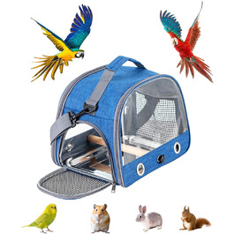 Переносна клітка для птахів Glenmi Royal Blue зі стійкою та легкою для чищення підставкою