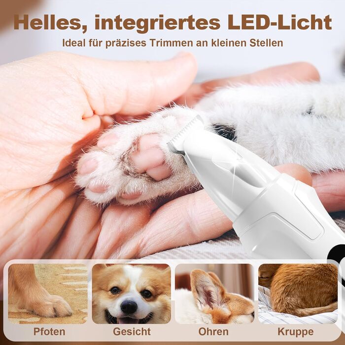 TECHMUR PawTrim Pro: Професійний триммер для собак та котів з LED та цифровим дисплеєм