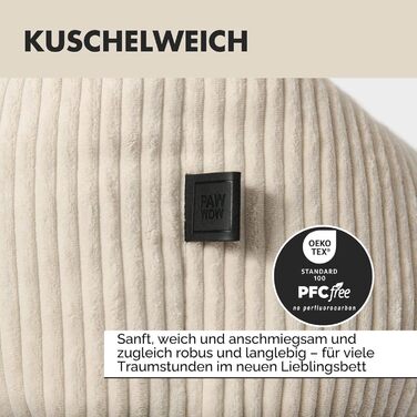 Ортопедичне ліжко для собак Антон | Ліжко-кошик для середніх та великих собак (Бежевий, 105x75 см)