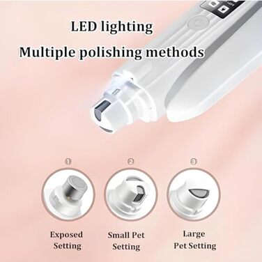 Електрична кусачка для собак та котів з LED-підсвічуванням 2-в-1, з контейнером для зрізів, тиха, безпечна