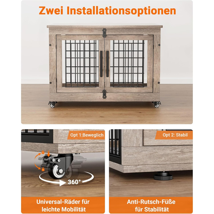 Кіяпка: Будка для собак у дім з подушкою, 98x64x68 см (Сірий, M)