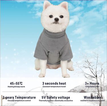 Теплий зимовий одяг для собак MYI, для маленьких, середніх та великих собак, сірий, розміри L (30 см), XL (35 см)