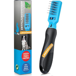 Професійний гребінець для розплутування шерсті собак та котів BluePet Profi - розплутування, видалення ковтунів, для правої руки