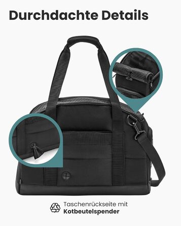 Транспортна переноска для собак Larkson до 8 кг, Бежева - Tjark - для подорожей літаком, для собак та котів. Відповідає вимогам більшості авіакомпаній