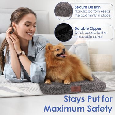 Ортопедичне ліжко для домашніх тварин American Kennel Club, 61x48 см, сіре