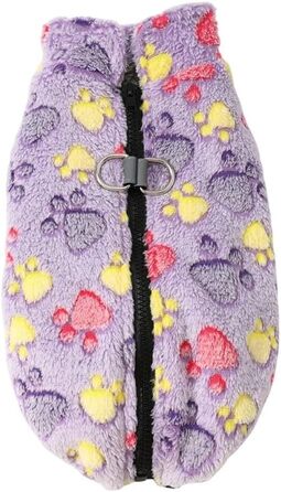 Зимова жилетка для собак, теплий одяг для малих та середніх собак, кошенят, котів, м'яка флісова куртка, теплий одяг, чихуахуа, бульдог, одяг для тварин (фіолетовий, XS (старий))