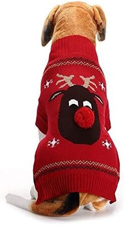 Пуловер для собак ABRRLO з бавовни, теплий зимовий костюм для святкування Нового року, розмір XXL, KitzD