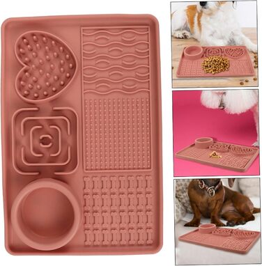 Силіконовий килимок для повільного годування тварин з присосками, великий для собак та котів - захист від травлення