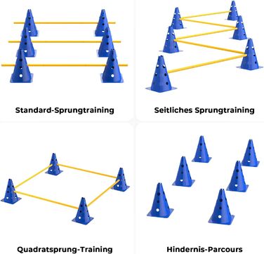 Набір фігур для аджиліті для собак, 12 кілків, 18 стійок, футбольне тренувальне обладнання, сумка в комплекті