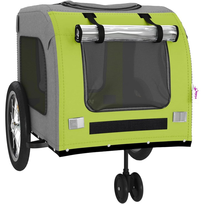 Причіп для тварин на велосипед, Оранжевий та Сірий, 63 x 121 x 65 см