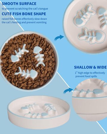 Підвищений миска для котів TRUNDISAN: проти блювоти, для здорового травлення та контролю ваги. Міцний та довговічний.