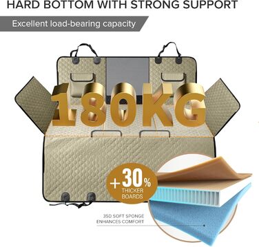 Подовжувач для заднього сидіння вантажівки XL для собак, жорстка підставка, чохол на сидіння для собак в авто, міцна гамак для собак в авто, водонепроникні чохли для тварин у вантажівки, F150, Ram1500 та великі SUV, сірий колір для вантажівок