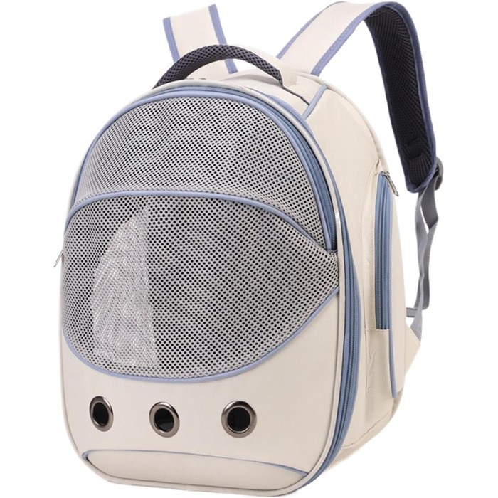 Транспортна сумка для собак | Сумка-переноска з регульованими ремінцями, для цуценят - для подорожей, піших прогулянок, авто, відпочинку на природі, громадського транспорту, подорожей та кроликів (блакитна)