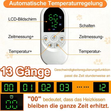 Килимок грілка для тварин 70x45 см: великі собаки, коти, анти-гризучий, з регулюванням температури