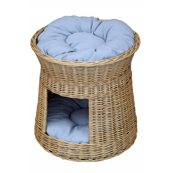 Будиночок для кота Wiklinowe Cuda, коричневий, круглий, 47 x 47 x 45 см