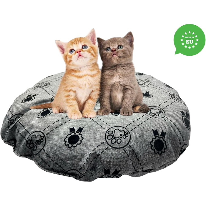 М'який лежак для собак та котів, круглий, діаметр 60 см, коричневий колір. Лежанка для собак, котячий лежак, килимок для котів, матрац для собак або котів. Можливість прання. Ідеально підходить для переносних кліток або лежанок для тварин. Діаметр 60 см (