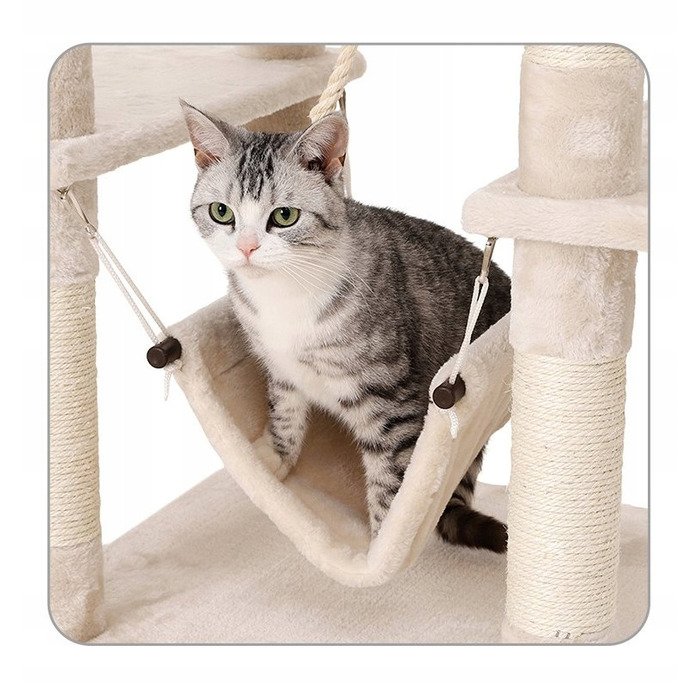 Високий когтеточка-комплекс для котів: лежанка та стовпчик для дряпання, вежа Drapaczek 161 - 220 см