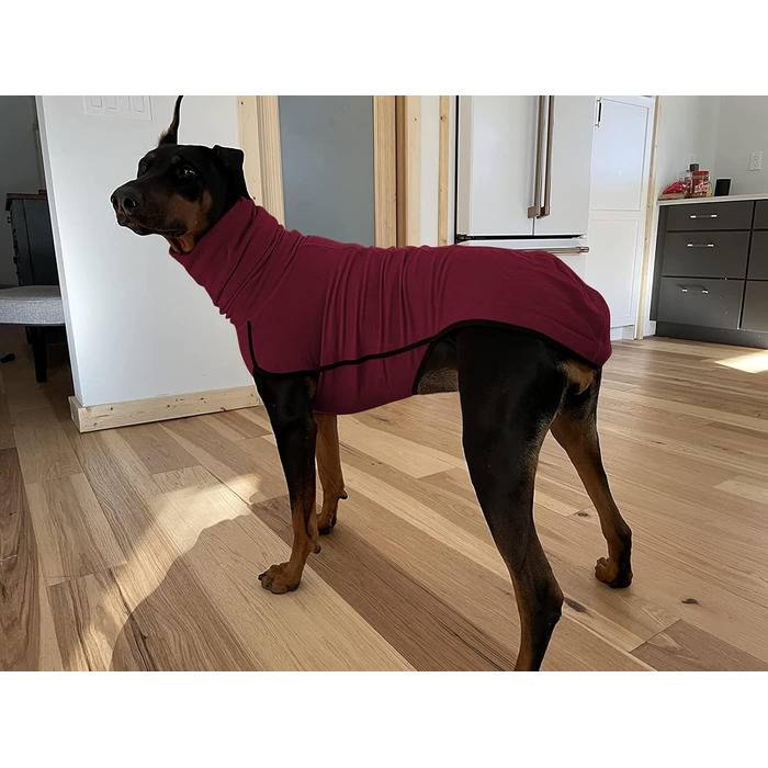 Теплий пуловер для собак Imily Bela з флісу, накидка, жилет, куртка для собак, зимовий одяг для малих, середніх та великих собак, бордовий, XL