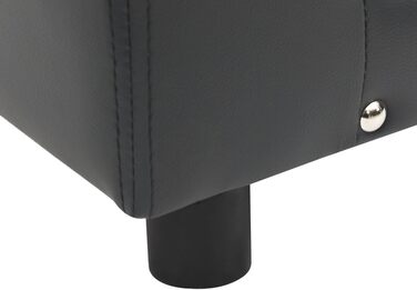 Софа для собак VidaXL 81x43x31 см, плюш, штучна шкіра, сірий колір