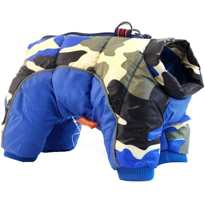 Тепла зимова куртка для собак Lucang Hautier: бавовняний халат для французького бульдога, маленьких собак (Roa, S, темно-синій)