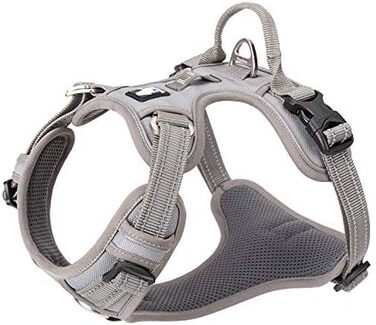 Шлейка для собак WINHYEPET Truelove No Pull TLH56512, сіра, розмір S, відбиваюча, регульована, м'яка, для прогулянок