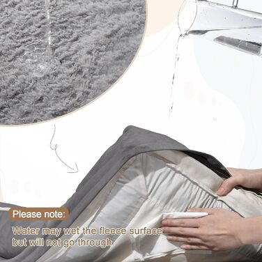 Лежанка для собак великих порід, чорна ортопедична лежанка, водонепроникна знімною наволочкою, з бортиками, неслизьке дно, миється, 114 x 89 x 19 см