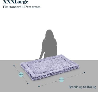 Міцне ліжко для собак Toutwool - стійке до кусання, 3XL, 58x41x5 см, для маленьких порід, Jacaranda