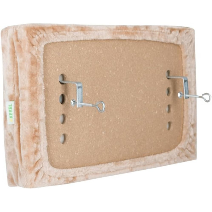 Підставка для котів Kerbl Pet на вікно, 55x35 см, дерево, м'який плюш, проста установка