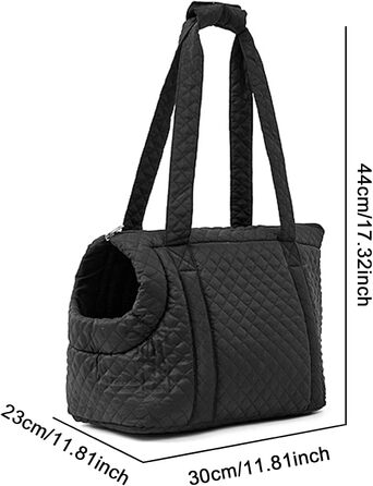 Сумка-переноска для собак маленьких порід, бавовна, легка зимова переноска, для цуценят та кошенят (чорна)