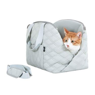 Транспортна сумка для собак та котів PJDDP, сумка-переноска для подорожей та прогулянок, зелена з візерунком ромбіків