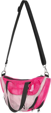 Транспортна сумка для кота/цуценя: переноска для тварин, сумка на плечі, для собак та котів, сітка, для подорожей, складна, зелена/рожева