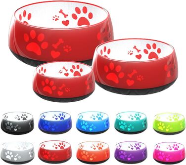 Миска для собак Elropet: маленькі та великі породи, миска для корму та води, нековзна, S 330 мл, червона