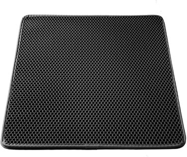 Mat для лотка кота WePet – килимок для котячого туалету з комірчастою структурою, вологостійкий, легко чиститься, 61 x 38.1 см, бежевий