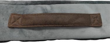 Ортопедичне ліжко для собак великих порід, вологостійке, з Memory Foam, знімний чохол, антиковзаюча підставка (XL, сірий) 89 x 64 x 17 см