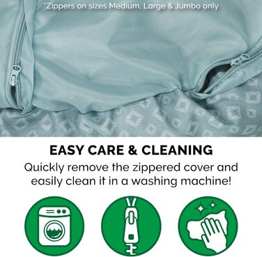 Ляжка для собак Furhaven з піною з пам'яті, для великих собак, знімний водостійкий чохол, до 81,6 кг, ультра м'яка штучна овчина та люкс велюр, контурна матрацна поверхня, XXL (Donut Bed, 58x58x23 см, Aqua)