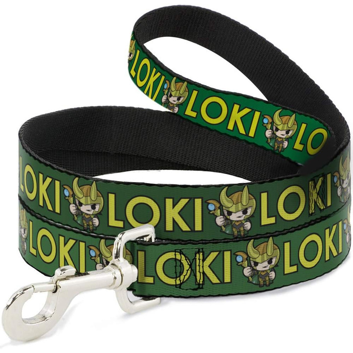 Повідок для собак Kawaii Loki, зелено-жовтий, 1,8 м, 3,8 см