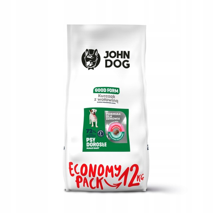 Сухий корм для собак малих порід John Dog Good Form (курка та яловичина), 12 кг
