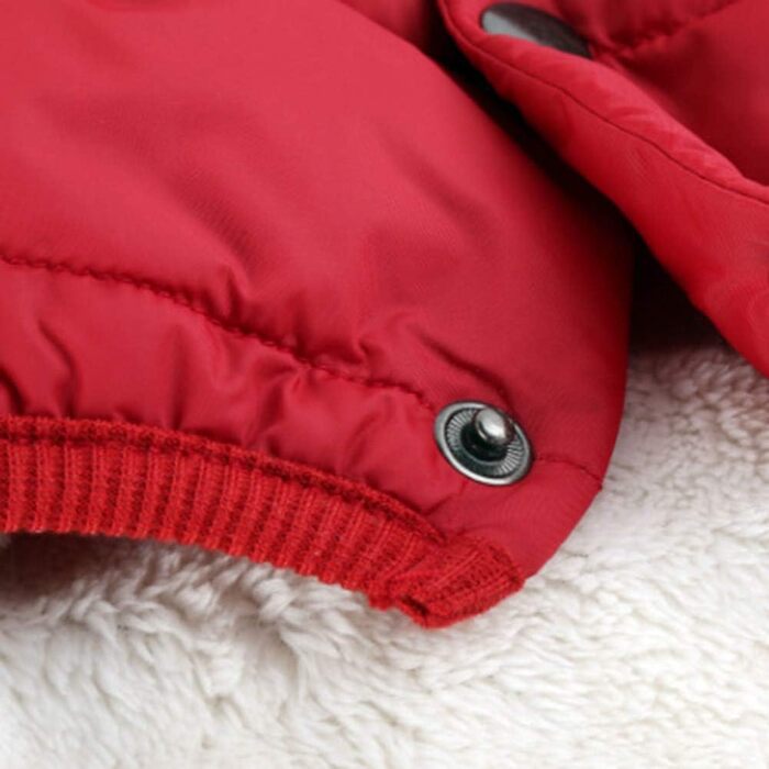 Теплий зимовий теплий жилет для собак з флісовою підкладкою, червоний (XS: 35 см)