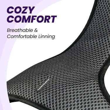 Шлейка для собак VIVAGLORY Easewalk, анти-тягнуча, для тренувань та прогулянок, з ручкою, вибухобезпечна, для цуценят та собак, XS, фіолетовий, обхват грудної клітки 25-51 см