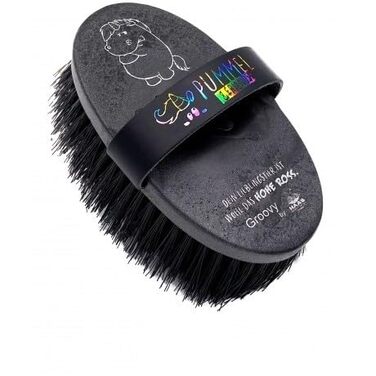 Набір щіток для коней Haas Grummeleinhorn (3 шт.) | Догляд за шерстю коней | Видаляє пил, бруд та відмерле волосся | Набір аксесуарів для коней чорного кольору