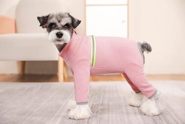 Теплий зимовий одяг для собак: теплий флісовий костюм з світловідбиваючим блискавкою, піжама для собак, костюм (XL, Рожевий)