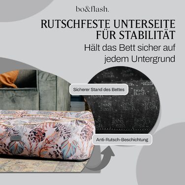 М'яке ліжко для собак Boise 'Roy' - зручне диванчик для маленьких та великих собак. Дизайн, який можна прати, з антиковзким покриттям. Розмір M, Erdem.