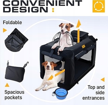 Дорожня сумка для собак PETPROVED, 50x35x35 см, розмір S