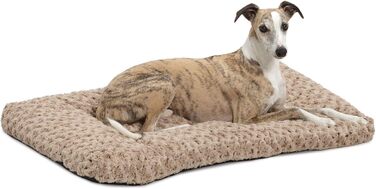 М'яке ліжко для домашніх тварин Midwest Homes for Pets QuietTime Deluxe Mocha Ombre Swirl, розмір M/L, машинне прання, неслизьке дно, м'яка підстилка для кліток 91 см, мокко-коричневий, 88 x 58 x 7 см